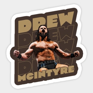 vintage drew mcintyre Sticker